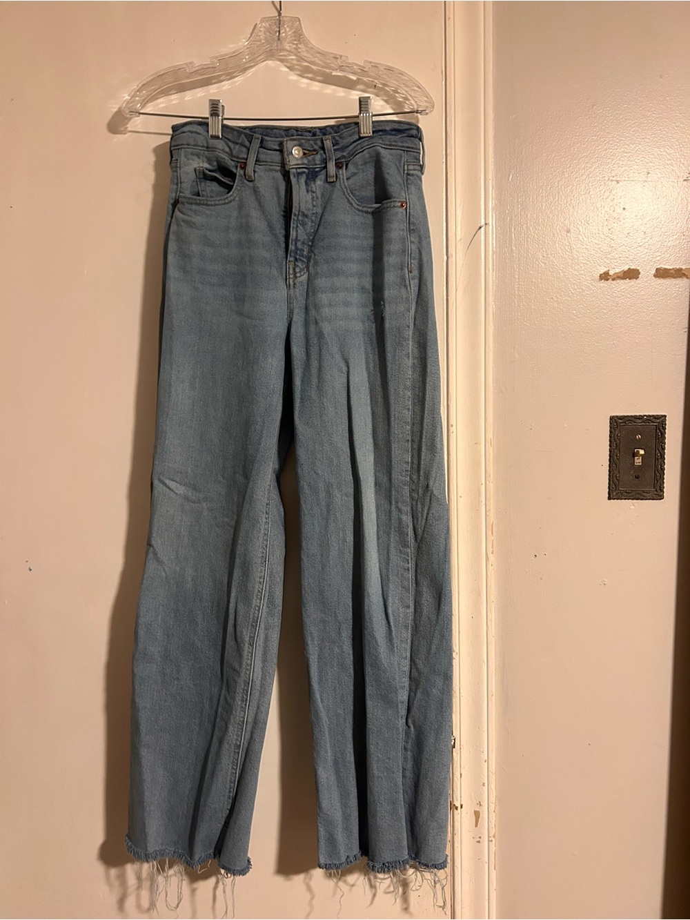 Old Navy Light Blue Wide-Leg High-Rise Jeans